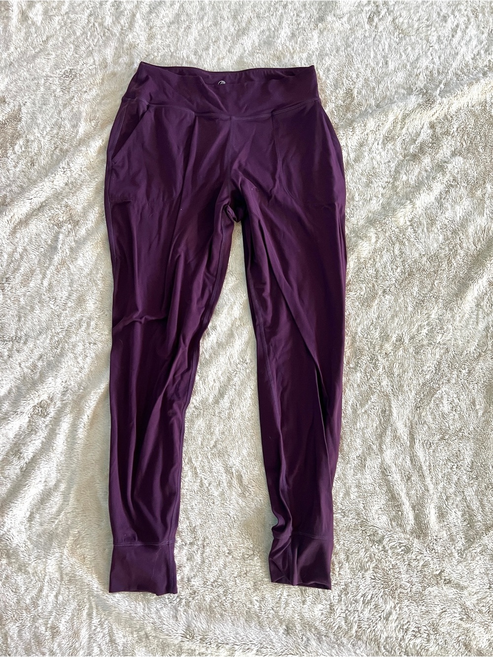 MPG Woman's Purple Athletic Leggings w/ Pockets Size L
